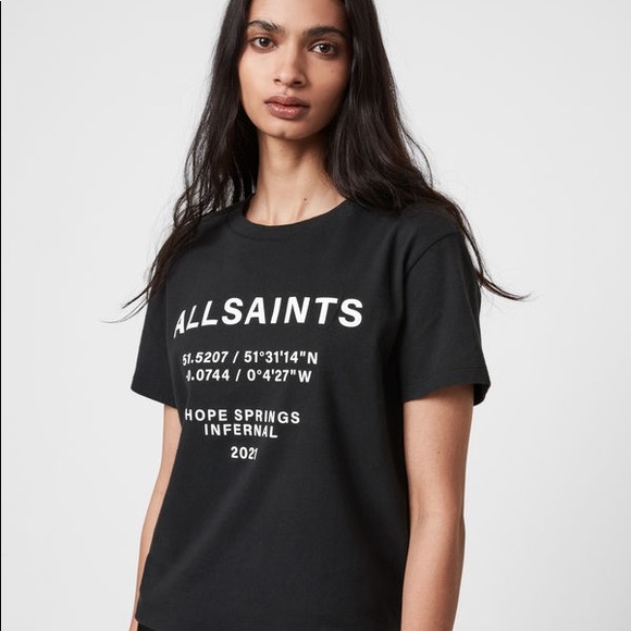 All Saints Co-Ordinates Boyfriend Tee - Picture 2 of 7